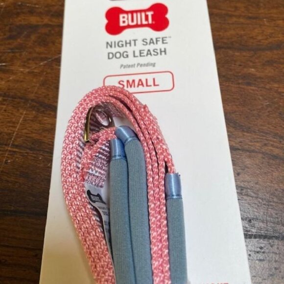 🏆HOST PICK🏆. BUILT Pet Nightsafe Dog Leash Small, Pink and Gray - Picture 6 of 8